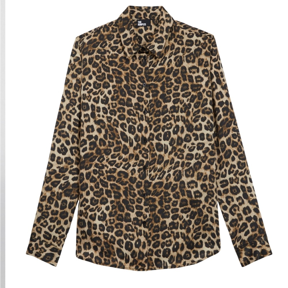 Kooples Leopard Print Silk Shirt